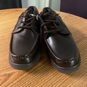 HUSH PUPPIES The Body Shoe Walking Brown Leather Oxfords Men Shoes Size 9 EW NEW